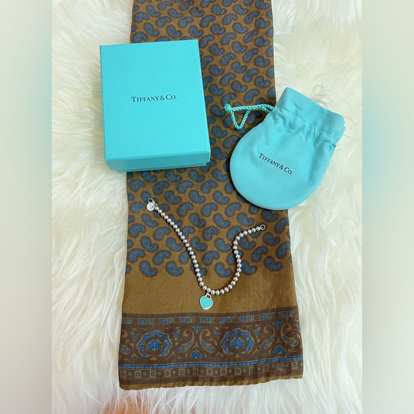 Tiffany & Co. Jewelry - Tiffany Blue Heart Tag Bead Bracelet